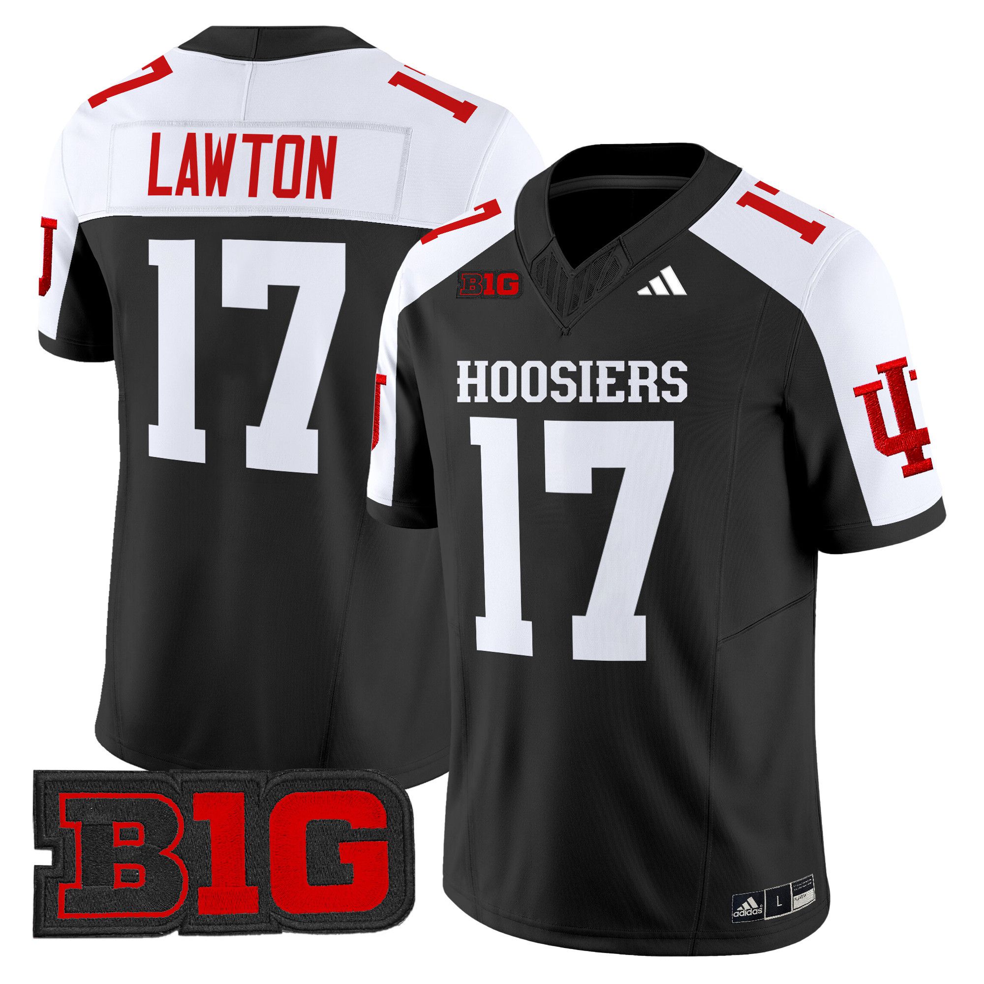 Men Indiana Hoosiers #17 Lawton Black 2024 Vapor Limited NCAA Jersey